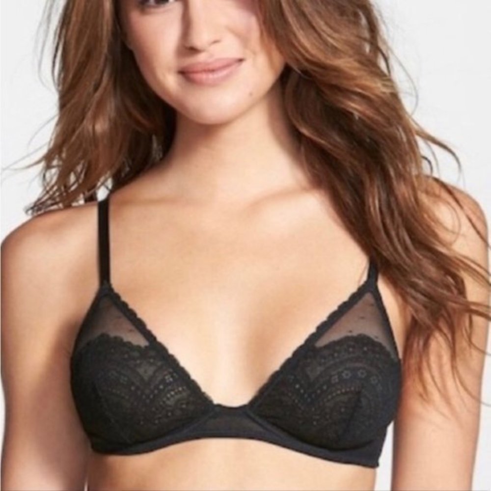 COPY - Free People Triangle Black bra 36C S4